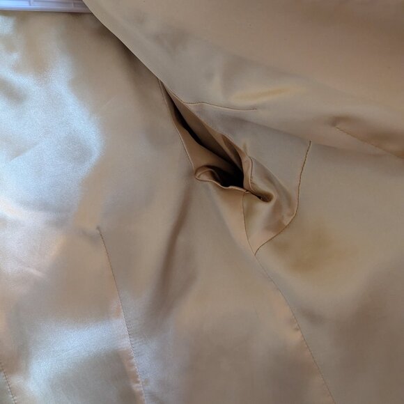 Handmade Chinoserie | Asian Jacket |  Jade Brocade w/ Gold Reversible Open front - Picture 7 of 7